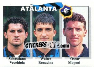 Cromo Sebastiano Vecchiola / Walter Bonacina / Oscar Magoni - Calcioflash 1995 - Euroflash