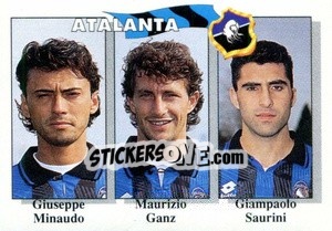 Sticker Giuseppe Minaudo / Maurizio Ganz / Giampaolo Saurini - Calcioflash 1995 n. 336 - Euroflash