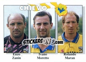 Cromo Enzo Zanin / Ivano Moretto / Rolando Maran - Calcioflash 1995 - Euroflash