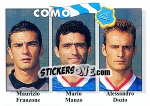 Sticker Maurizio Franzone / Mario Manzo / Alessandro Dozio - Calcioflash 1995 n. 345 - Euroflash