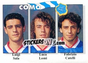 Sticker Luigi Sala / Luca Lomi / Fabrizio Catelli - Calcioflash 1995 - Euroflash