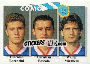 Sticker Giacomo Lorenzini / Christian Boscolo / Walter Mirabelli - Calcioflash 1995 n. 348 - Euroflash