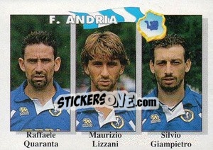 Sticker Raffaele Quaranta / Maurizio Lizzani / Silvio Giampietro - Calcioflash 1995 n. 354 - Euroflash