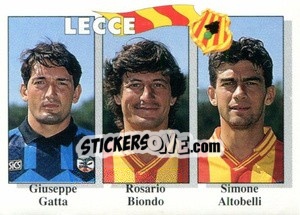 Sticker Giuseppe Gatta / Rosario Biondo / Simone Altobelli - Calcioflash 1995 - Euroflash