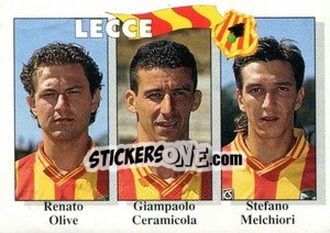 Sticker Renato Olive / Giampaolo Ceramicola / Stefano Melchiori - Calcioflash 1995 - Euroflash