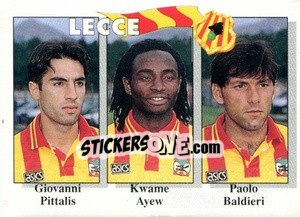 Sticker Giovanni Pittalis / Kwame Ayew / Paolo Baldieri - Calcioflash 1995 n. 360 - Euroflash