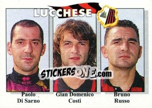 Sticker Paolo Di Sarno / Gian Domenico Costi / Bruno Russo - Calcioflash 1995 - Euroflash