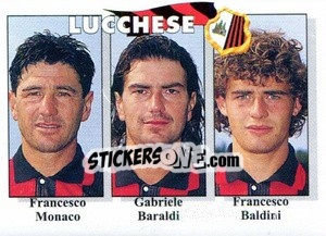 Sticker Francesco Monaco / Gabriele Baraldi / Francesco Baldini - Calcioflash 1995 n. 362 - Euroflash