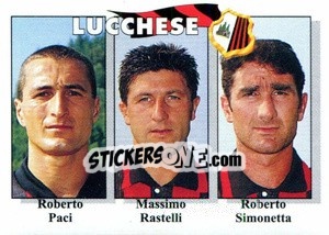 Sticker Roberto Paci / Massimo Rastelli / Roberto Simonetta - Calcioflash 1995 n. 364 - Euroflash