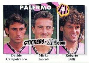 Sticker Davide Campofranco / Mirko Taccola / Roberto Biffi - Calcioflash 1995 - Euroflash