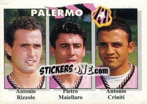 Sticker Antonio Rizzolo / Pietro Maiellaro / Antonio Criniti - Calcioflash 1995 n. 368 - Euroflash