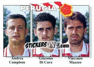 Sticker Andrea Camplone / Giacomo Di Cara / Vincenzo Mazzeo - Calcioflash 1995 - Euroflash