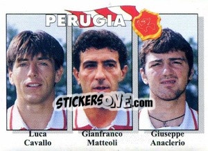 Sticker Luca Cavallo / Gianfranco Matteoli / Giuseppe Anaclerio - Calcioflash 1995 - Euroflash