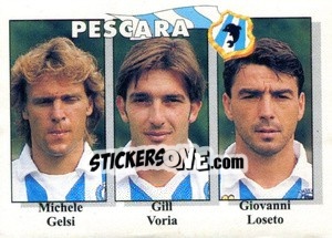 Sticker Michele Gelsi / Gill Voria / Giovanni Loseto - Calcioflash 1995 n. 374 - Euroflash