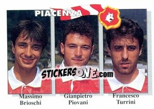 Sticker Massimo Brioschi / Gianpietro Piovani / Francesco Turrini - Calcioflash 1995 n. 379 - Euroflash