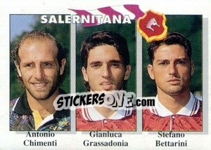 Sticker Antonio Chimenti / Gianluca Grassadonia / Stefano Bettarini - Calcioflash 1995 n. 381 - Euroflash