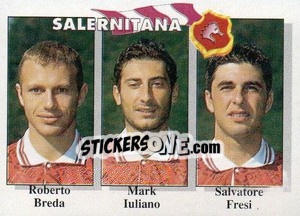 Cromo Roberto Breda / Mark Iuliano / Salvatore Fresi - Calcioflash 1995 - Euroflash