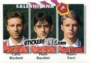 Cromo Carlo Ricchetti / Paolo Racchini / Mauro Facci - Calcioflash 1995 - Euroflash