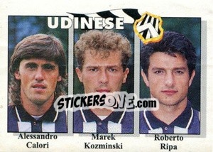 Sticker Alessandro Calori / Marek Kozminski / Roberto Ripa - Calcioflash 1995 n. 386 - Euroflash