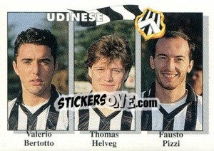 Sticker Valerio Bertotto / Thomas Helveg / Fausto Pizzi - Calcioflash 1995 n. 387 - Euroflash