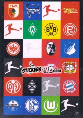 Sticker Bundesliga Team Logos - German Fussball Bundesliga 2019-2020. Match Attax n. P1 - Topps