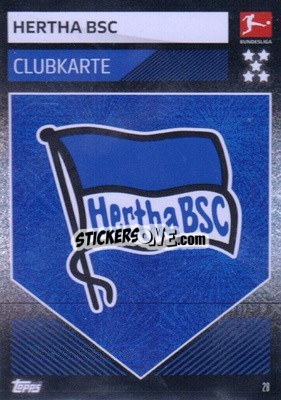 Sticker Clubkarte - German Fussball Bundesliga 2019-2020. Match Attax n. 28 - Topps