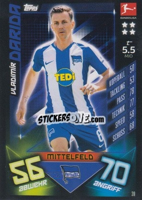 Sticker Vladimir Darida - German Fussball Bundesliga 2019-2020. Match Attax - Topps