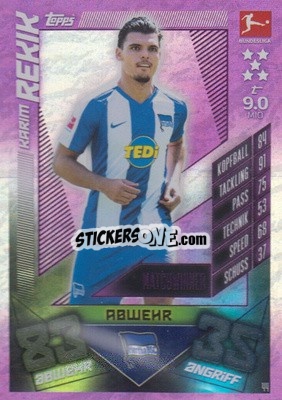 Figurina Karim Rekik - German Fussball Bundesliga 2019-2020. Match Attax - Topps