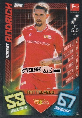 Sticker Robert Andrich - German Fussball Bundesliga 2019-2020. Match Attax n. 56 - Topps