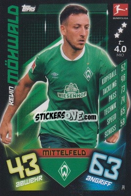 Sticker Kevin Möhwald - German Fussball Bundesliga 2019-2020. Match Attax - Topps