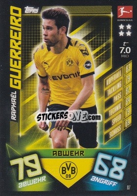 Sticker Raphael Guerreiro - German Fussball Bundesliga 2019-2020. Match Attax n. 87 - Topps