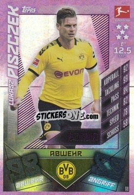 Sticker Lukasz Piszczek - German Fussball Bundesliga 2019-2020. Match Attax n. 98 - Topps