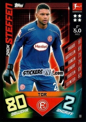 Sticker Zack Steffen - German Fussball Bundesliga 2019-2020. Match Attax n. 101 - Topps