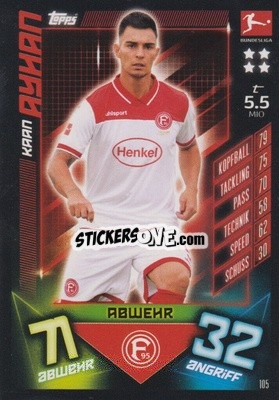 Sticker Kaan Ayhan - German Fussball Bundesliga 2019-2020. Match Attax n. 105 - Topps