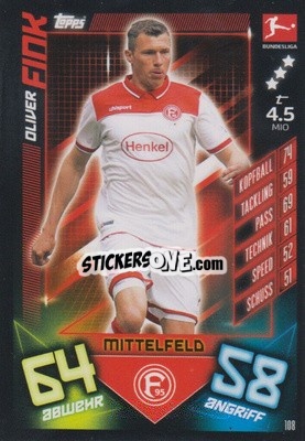 Cromo Oliver Fink - German Fussball Bundesliga 2019-2020. Match Attax - Topps