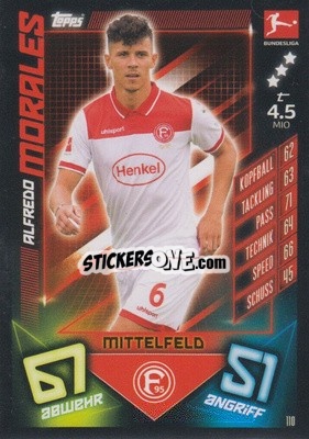 Cromo Alfredo Morales - German Fussball Bundesliga 2019-2020. Match Attax - Topps