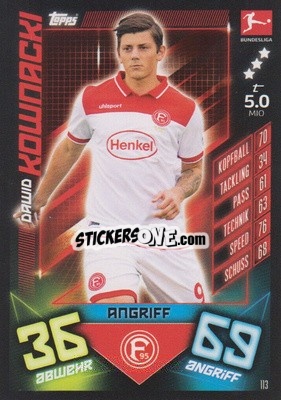 Cromo Dawid Kownacki - German Fussball Bundesliga 2019-2020. Match Attax - Topps