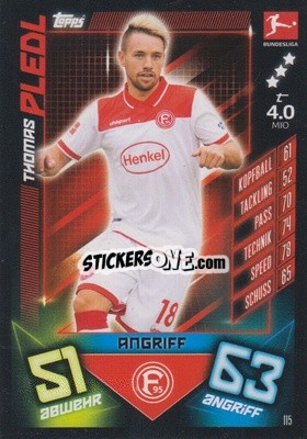 Sticker Thomas Pledl - German Fussball Bundesliga 2019-2020. Match Attax - Topps