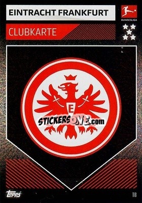 Sticker Clubkarte - German Fussball Bundesliga 2019-2020. Match Attax n. 118 - Topps