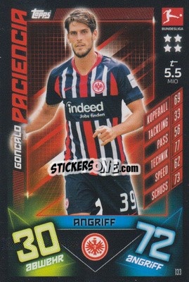 Figurina Goncalo Paciencia - German Fussball Bundesliga 2019-2020. Match Attax - Topps