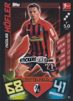 Cromo Nicolas Höfler - German Fussball Bundesliga 2019-2020. Match Attax - Topps