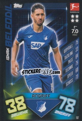 Sticker Ishak Belfodil - German Fussball Bundesliga 2019-2020. Match Attax n. 167 - Topps