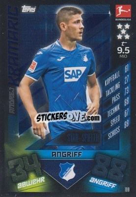 Sticker Andrej Kramaric - German Fussball Bundesliga 2019-2020. Match Attax n. 169 - Topps