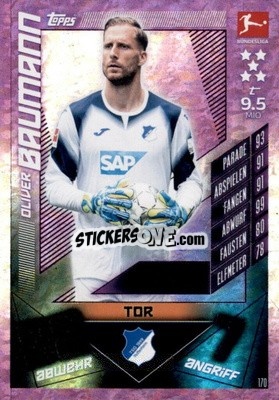 Sticker Oliver Baumann - German Fussball Bundesliga 2019-2020. Match Attax n. 170 - Topps