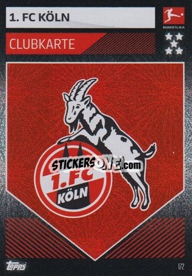 Sticker Clubkarte - German Fussball Bundesliga 2019-2020. Match Attax n. 172 - Topps