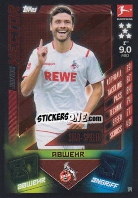 Sticker Jonas Hector - German Fussball Bundesliga 2019-2020. Match Attax - Topps