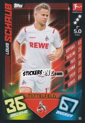 Sticker Louis Schaub - German Fussball Bundesliga 2019-2020. Match Attax - Topps