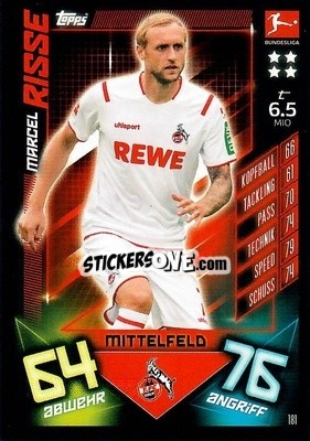 Sticker Marcel Risse - German Fussball Bundesliga 2019-2020. Match Attax - Topps