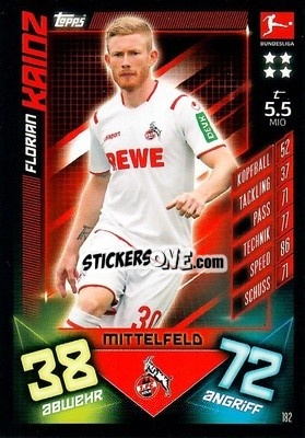 Sticker Florian Kainz - German Fussball Bundesliga 2019-2020. Match Attax n. 182 - Topps