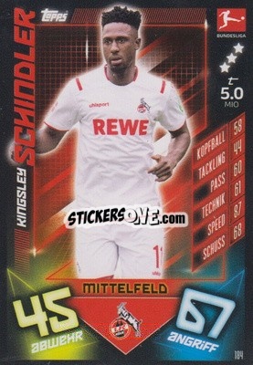 Figurina Kingsley Schindler - German Fussball Bundesliga 2019-2020. Match Attax - Topps